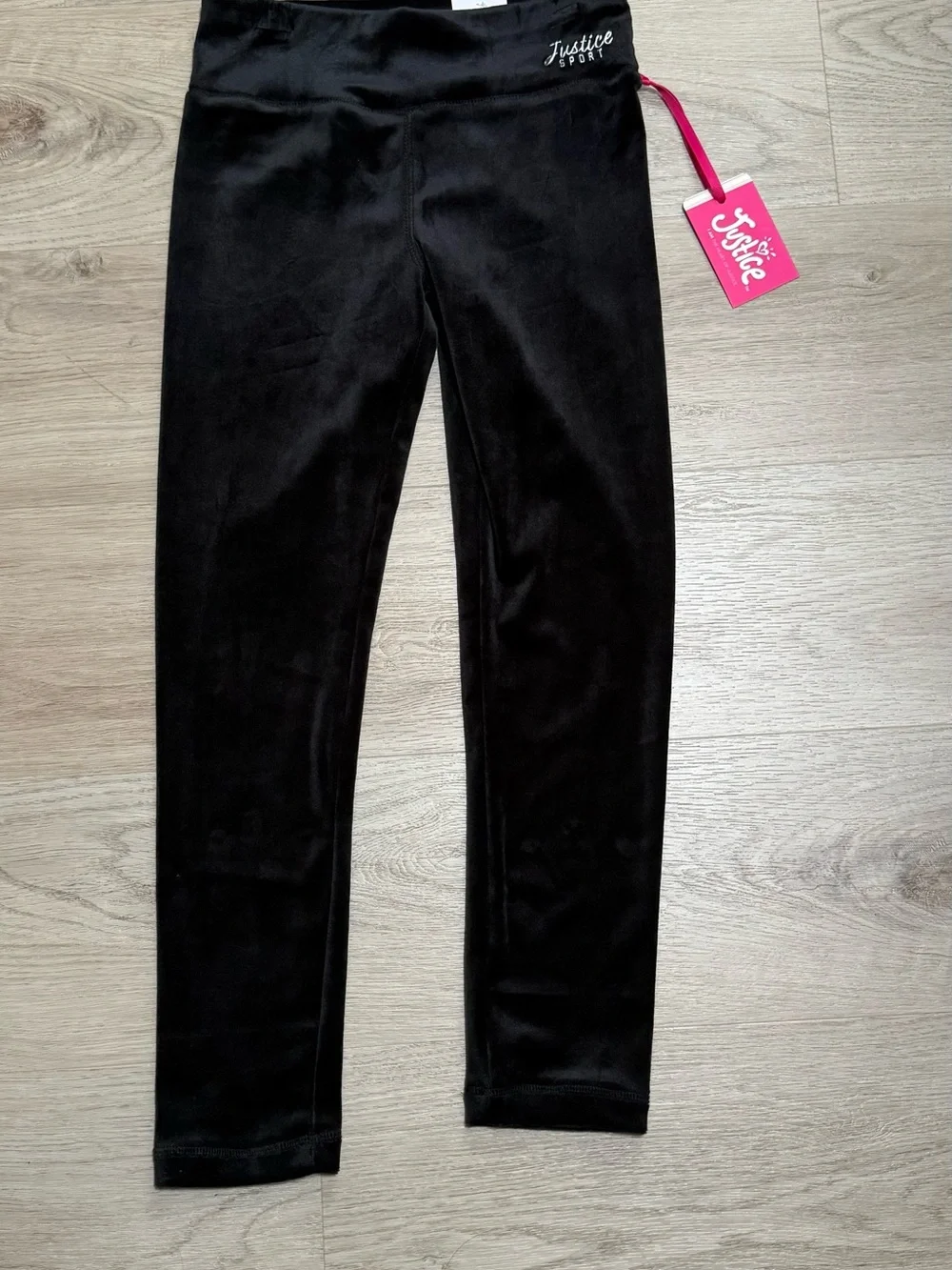 Justice Black Girls' Velour Leggings